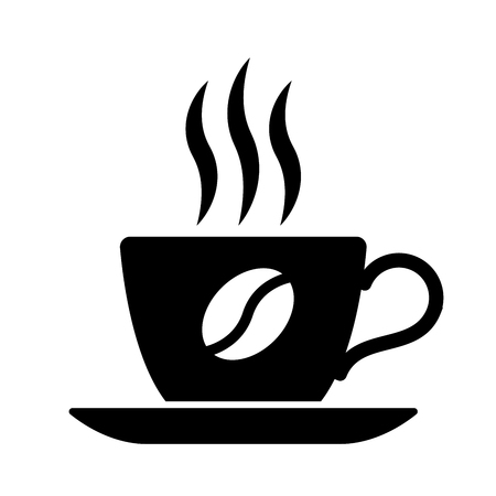 Cup of aromatic coffee on white backgroundのイラスト素材
