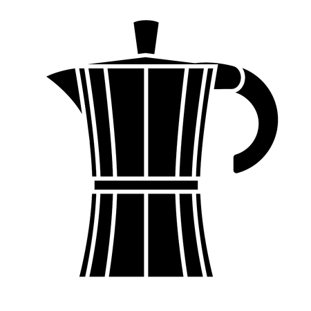 Geyser coffee maker on white background. Vector illustrationのイラスト素材