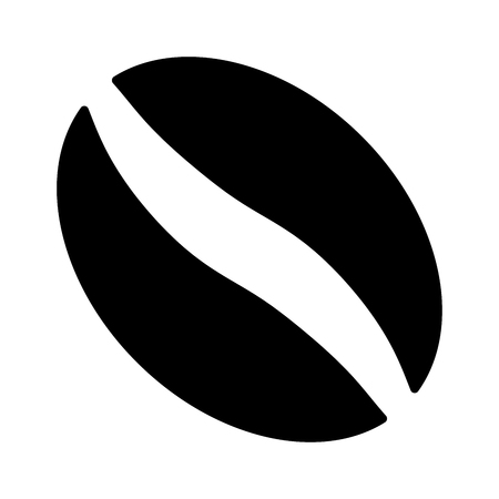 Coffee bean icon isolated on white backgroundのイラスト素材