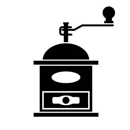 Icon of coffee grinder on a white backgroundのイラスト素材