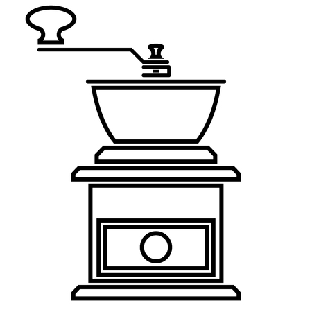 Icon of coffee grinder on a white backgroundのイラスト素材