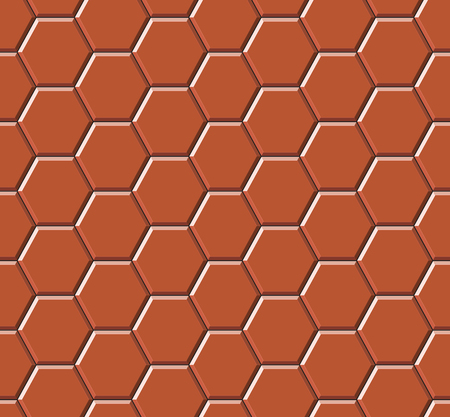 Gray hexagonal paving slabs. Seamless pattern. Vector illustrationのイラスト素材