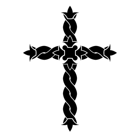 Christian cross isolated on white background.のイラスト素材