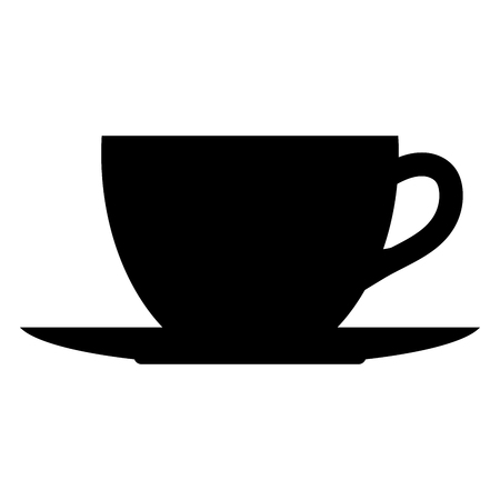 Tea or coffee Cup and saucer. Vector illustrationのイラスト素材