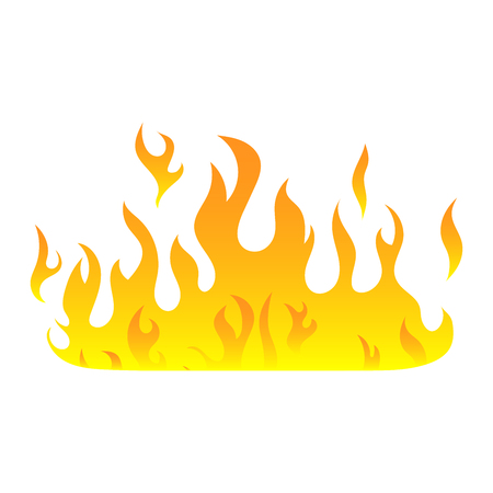 Image of a flame on a white background. Vector illustrationのイラスト素材