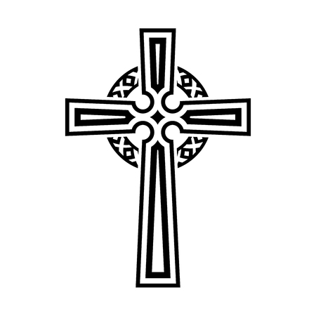 Christian cross isolated on white background.のイラスト素材