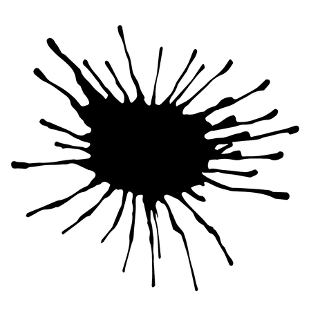 Ink blot on white background.のイラスト素材
