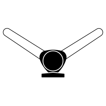 Television indoor antenna on a white background. Vector illustrationのイラスト素材