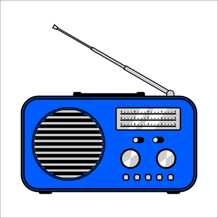 Radio receiver on white background. Vector illustrationのイラスト素材