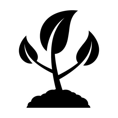 Icon of a young plant. Vector Illustration.のイラスト素材
