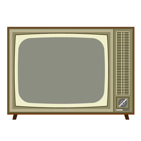 Old analog TV on white background.のイラスト素材