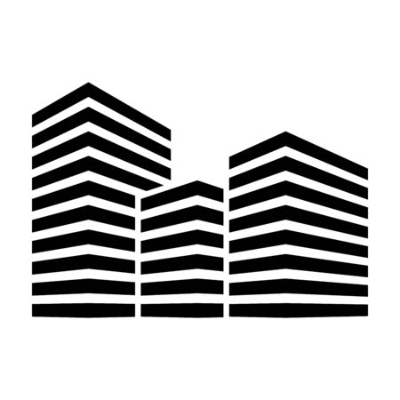 Modern buildings icon isolated on white background. Vector illustrationの写真素材