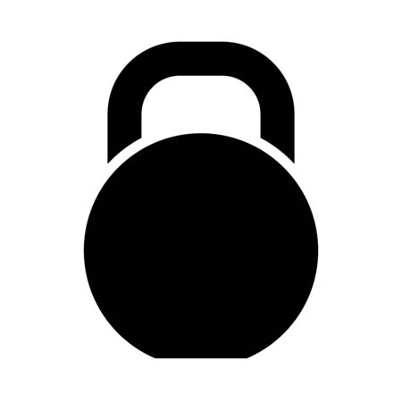 Kettlebell icon isolated on white background. Vector illustrationのイラスト素材
