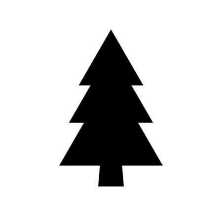 Fir tree icon isolated on white background. Vector illustrationのイラスト素材