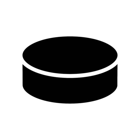 Hockey puck icon isolated on white background. Vector illustrationのイラスト素材