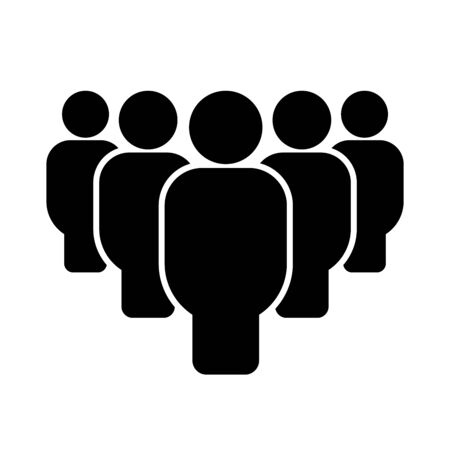 Group of people. Icon isolated on white background. Vector illustrationのイラスト素材