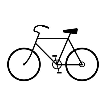Bicycle icon on white background. Vector illustrationのイラスト素材