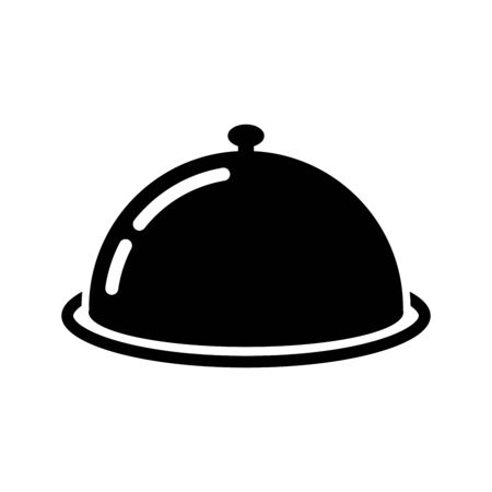 Restaurant cloche icon isolated on white background. Vector illustrationのイラスト素材