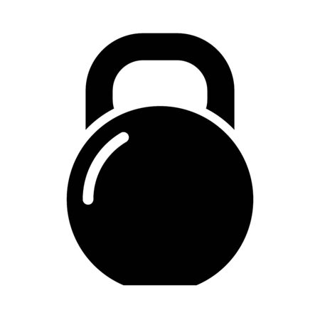 Kettlebell icon isolated on white background. Vector illustrationのイラスト素材