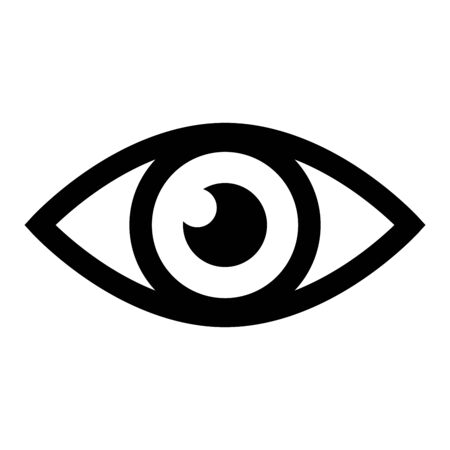 Eye icon on white background. Vector illustrationのイラスト素材