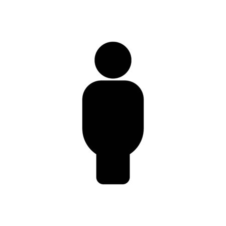 Person icon isolated on white background. Vector illustrationのイラスト素材