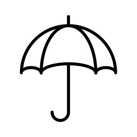 Umbrella icon isolated on white background. Vector illustrationのイラスト素材