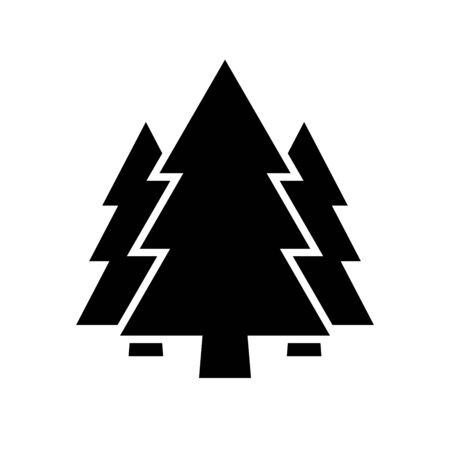 Fir tree icon isolated on white background. Vector illustrationのイラスト素材
