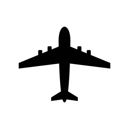Plane icon isolated on white. Vector illustrationのイラスト素材