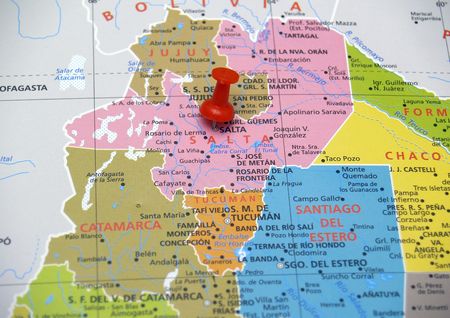 map of Argentina, Salta  の写真素材
