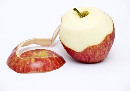 peeled apple