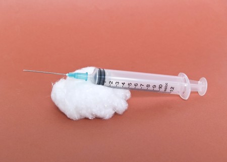  cotton and syringeの写真素材