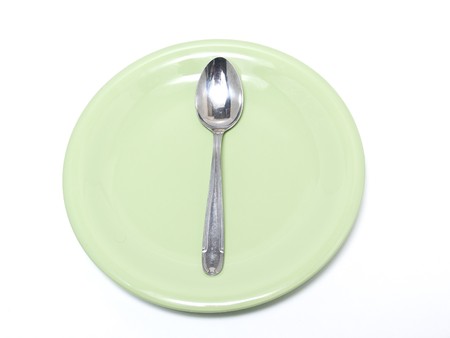  plate and spoonの写真素材