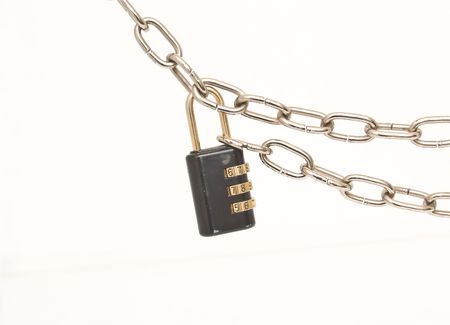 padlock and chainの写真素材