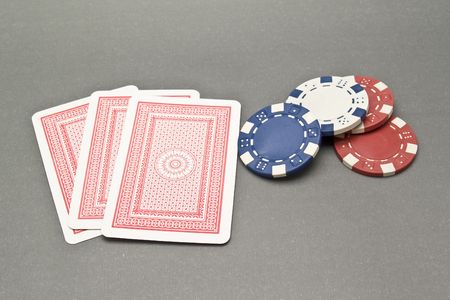  playing cards and casino chipsのeditorial素材