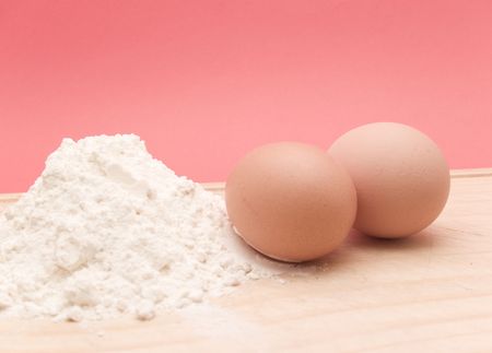 eggs and flour