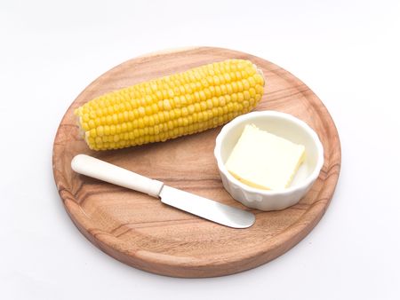 corn and butterの写真素材