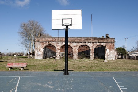 field of basketballの写真素材