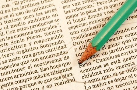 pencil and newspaperの写真素材