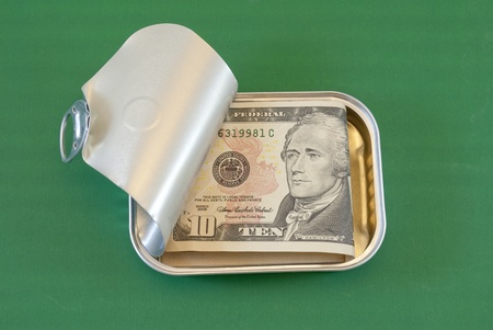 Tin dollarsの写真素材