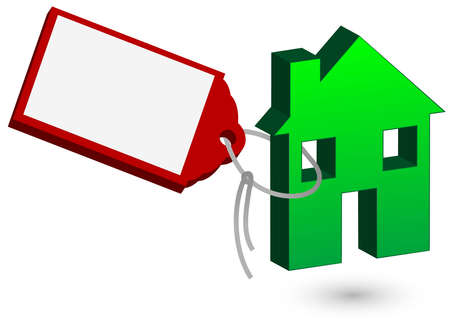 Price tag on a Green Houseのイラスト素材