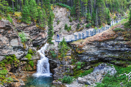 Blakiston Falls, at Waterton Lakes National Parkの写真素材