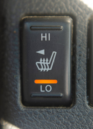 car seat heating and temperature control with low legend, with hand pressing
