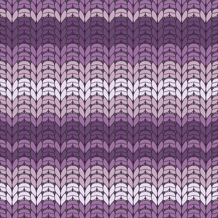 Knitted seamless texture, purple stripesのイラスト素材