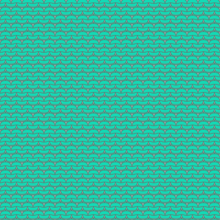 Mint blue knitted seamless pattern, reverse stockinette stitch