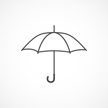 Umbrella line icon. Vector line icon isolated on white backgroundのイラスト素材
