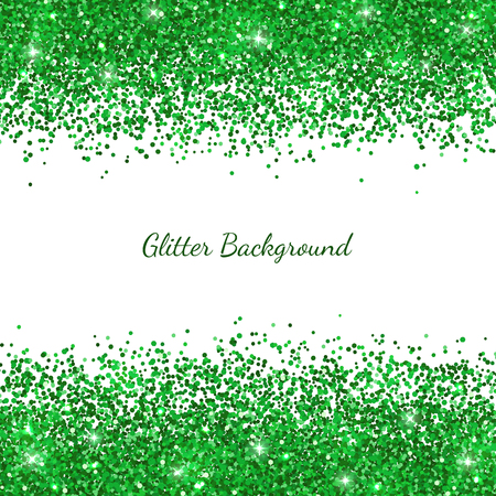 Green glitter on white illustration.のイラスト素材