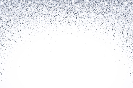 Silver falling particles arch form, on white background. Vector illustrationのイラスト素材