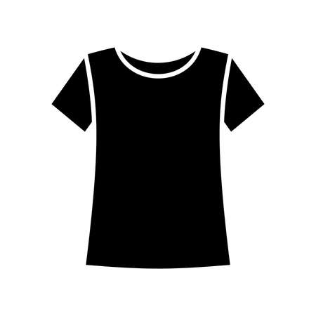 T-shirt black glyph icon isolated. Vectorのイラスト素材