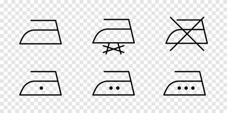 Iron symbols icons set expand paths. Vectorのイラスト素材