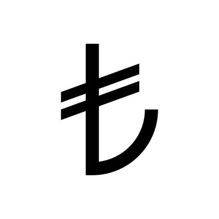 Turkish lira currency sign isolated on white background. Vectorのイラスト素材